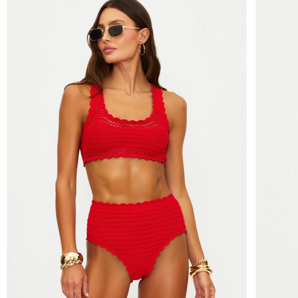 Beach riot Andy Ruby Crochet top & bottom